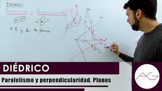 Diédrico Paralelismo y perpendicularidad Planos [upl. by Tace]