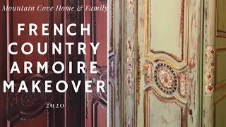 Old World French Country Armoire Makeover with ChalkPaint [upl. by Nylknarf471]