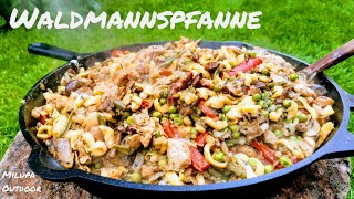 quotWaldmannspfannequot mit Pfifferlingen Steinpilzen und Champignons Leckeres deftiges Rezept [upl. by Ciredor]