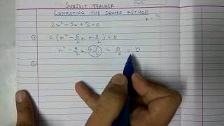 Completing the square method for Exercise 43 Quadratic equations maths class 10 [upl. by Derfla]