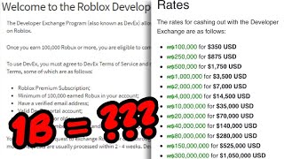 What Happens If You DevEx 1 BILLION ROBUX [upl. by Ailahtan]