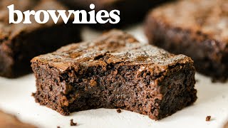 The Perfect BROWNIE  How to Make FUDGY CracklyTop Brownies [upl. by Zeculon]