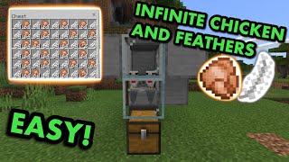 SIMPLE 121 AUTOMATIC CHICKEN FARM TUTORIAL in Minecraft Bedrock MCPEXboxPS4SwitchWindows10 [upl. by Lyrehs]