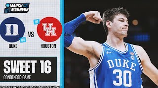 Duke vs Houston  Sweet 16 NCAA tournament extended highlights [upl. by Homovec941]