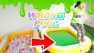 DONT TRUST FALL INTO THE WRONG POOL CHALLENGE  KAYCEE amp RACHEL in WONDERLAND FAMILY [upl. by Huskamp893]