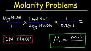 Molarity Practice Problems [upl. by Ynnij527]