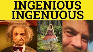 🔵 Ingenuous or Ingenious  Ingenuous Meaning  Ingenious Examples  Ingenuous in a Sentence [upl. by Corbin]