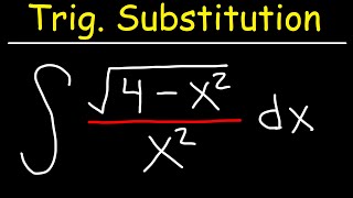 Trigonometric Substitution [upl. by Adamik704]