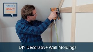 HowTo DIY Decorative Wall Moldings [upl. by Anwadal]