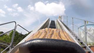 Wildwasserbahn  Wunderland Kalkar Onride Log Flume [upl. by Nekcarb]