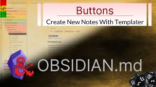 Obsidian  Buttons with Templater [upl. by Yanaton]