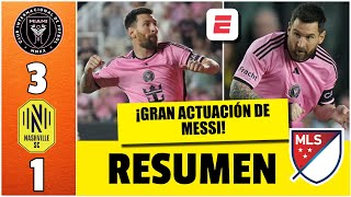 DOBLETE y ASISTENCIA de MESSI INTER MIAMI goleó 31 vs Nashville y es líder de su Conferencia  MLS [upl. by Fulmis]