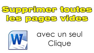 Word comment supprimer une page vierge ou des pages vides [upl. by Airetahs]