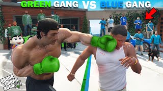 Shinchan Green Gang VS Franklin Blue Gang Fight Challenge In GTA 5 [upl. by Yttam]