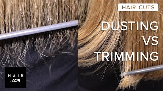 How To Get Rid Of Split Ends — Dusting Vs Trimming  Haircom [upl. by Idnas]