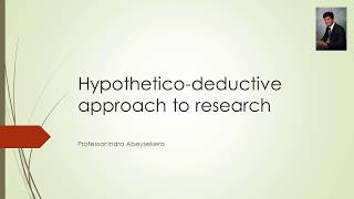 What is hypothetico deductive approach to research [upl. by Bilicki276]