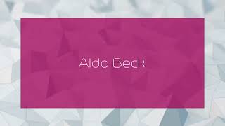 Aldo Beck  appearance [upl. by Ecinreb]