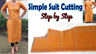 Part1 Simple Suitkameez Cutting for Beginners  English Subtitles  Stitch By Stitch [upl. by Dogs]