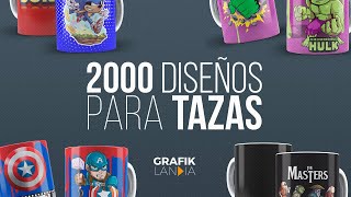 🧩 2000 Diseños para IMPRIMIR en TAZAS de SUBLIMACIÓN [upl. by Oelc]