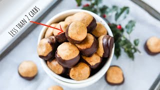 Keto Peanut Butter Balls  Low Carb Buckeye Balls For Keto [upl. by Aisor]