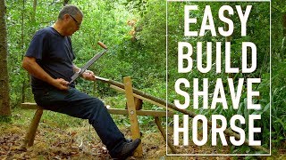 How to Build a Shave Horse Bowyers Woodworking Dream Traditional Handmade Vice for Wood Carving [upl. by Leidag]