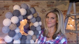 DIY Yarn Ball Wreath Tutorial Winter Decor [upl. by Synned993]