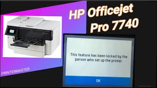 HP Officejet 7740 Reset [upl. by Yatzeck]