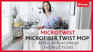 OCedar MicroTwist Microfiber Twist Mop Refill Replacement Instructions [upl. by Nanahs]