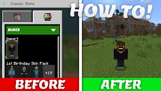 How To Use Custom Skins On Minecraft Bedrock Edition [upl. by Garrison880]