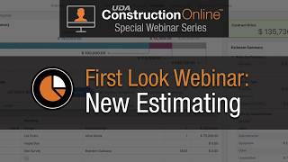 ConstructionOnline New Estimating Webinar [upl. by Yrrot]