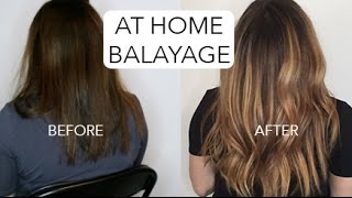 HOW TO DIY BALAYAGE  DARK HAIR [upl. by Sheilah]