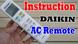 Daikin AC Remote Control Instructions [upl. by Hailey]