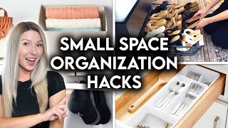 10 SMALL SPACE ORGANIZATION IDEAS  SPACE SAVING HOME HACKS [upl. by Eisor]