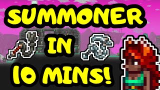 SUMMONER IN 10 MINUTES Terraria 14 Expert Summoner Progression Guide Summoner Loadout Guide [upl. by Notak]