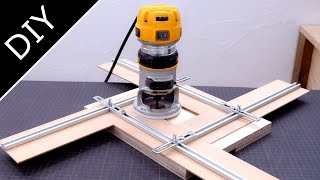 Adjustable router jig for square holes or recesses [upl. by Tommi]