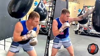 CANELO DEFENSIVE TRAINING  LOOKING SAUVE DRILLING HEAD MOVEMENT amp COMBINATIONS WORKOUT VIDEO [upl. by Carney]