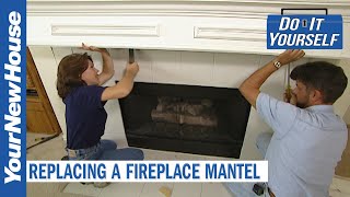 Replacing a Fireplace Mantel  Do It Yourself [upl. by Arraeis]