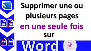 Comment supprimer une page sur Word ou plusieurs pages en une seule fois dans un document Word [upl. by Stacia]