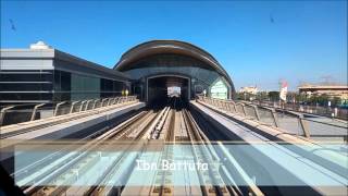 Dubai Metro 2015 Red Line Jebel Ali UAE Exchange  Rashidiya HD [upl. by Tenrag428]