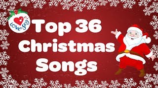 Top 36 Popular Christmas Songs and Carols Playlist 🎅 [upl. by Saberhagen562]