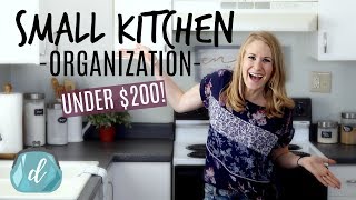 NEW Organizing a SMALL kitchen for under 200 🙌 [upl. by Thin]