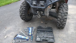 Front Differential Fluid Change  Polaris Sportsman [upl. by Rovit84]