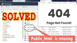 How to Fix 404 Page not Found error on my website amp publichtml missingrenamed 🔴LIVE [upl. by Norene]