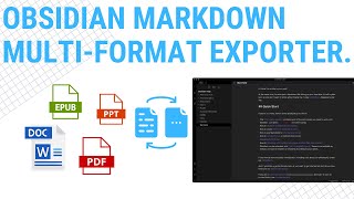 Obsidian File Export  Word ePub PowerPoint amp More [upl. by Arek]