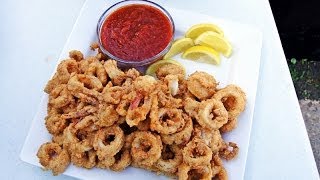 Fried Calamari Recipe [upl. by Anawait]