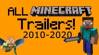 ALL OFFICIAL MINECRAFT TRAILERS 20102020 [upl. by Nirda643]