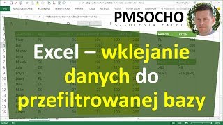 Excel  Wklejanie danych do przefiltrowanej bazy odc808 [upl. by Bacon938]