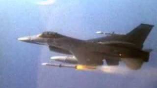 F16s Firing Missiles amp Dropping Bombs [upl. by Aivatnwahs]