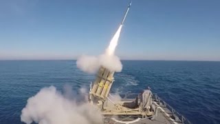 See rocket launcher intercept missile from moving ship [upl. by Veno]