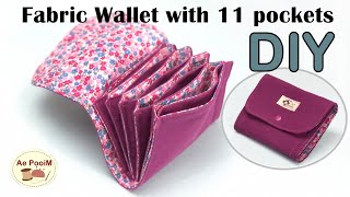 Very easy making Fabric wallet with 11 pockets [upl. by Land249]